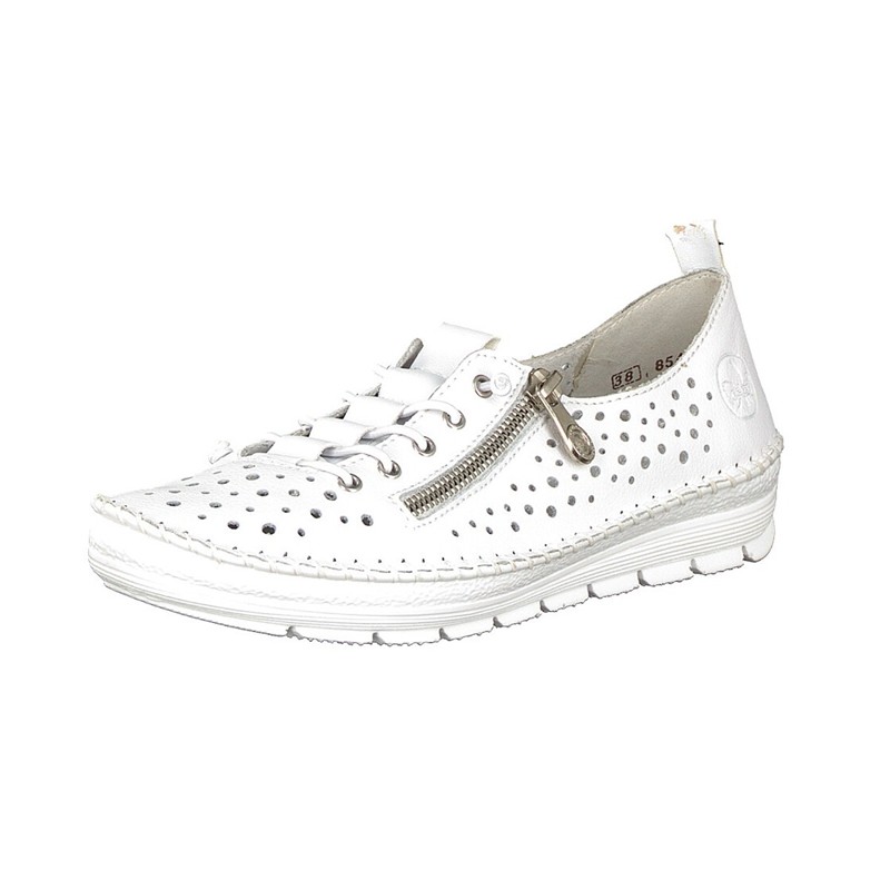 Slip On Rieker 49665-80 Para Mulher - Branco